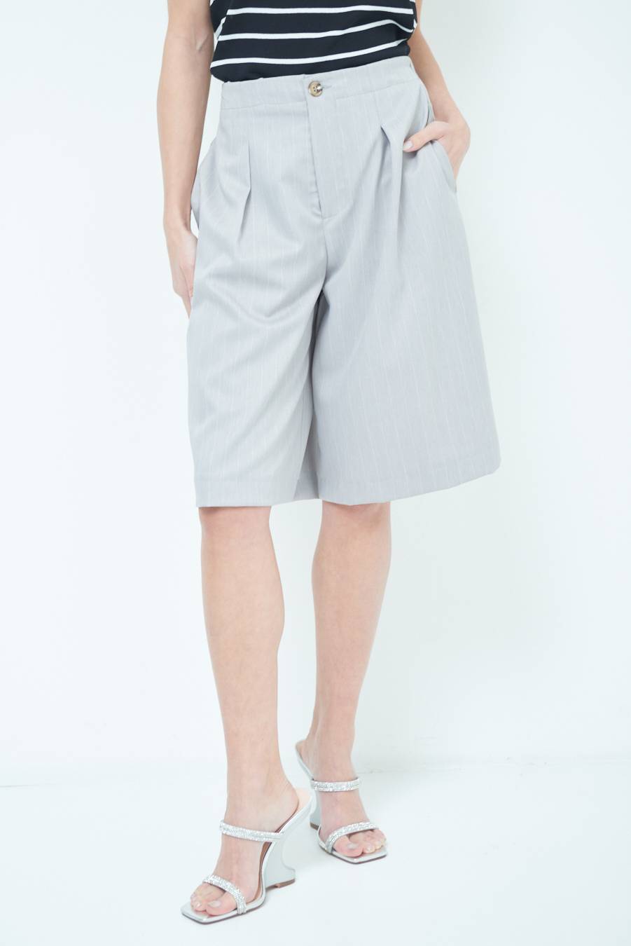 Kikisix PANTA GONNA 3/4 SILVER Vendita Economica