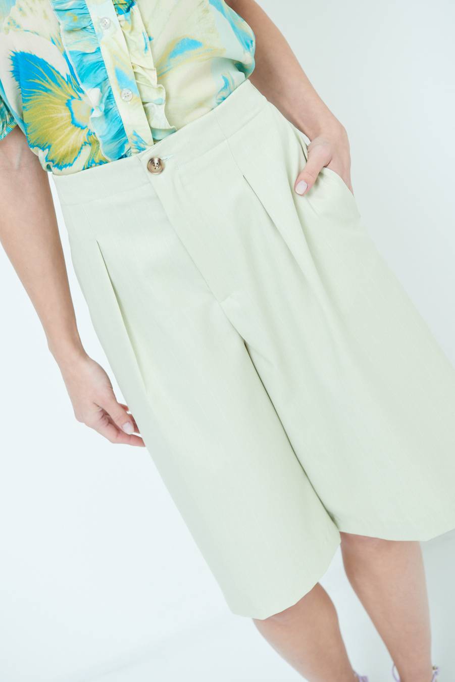 Kikisix PANTA GONNA 3/4 MENTA Saldi Di Fabbrica