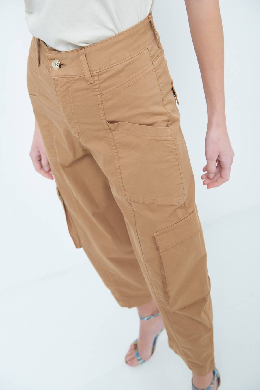 Kikisix PANTALONE TASCONI BEIGE Moda