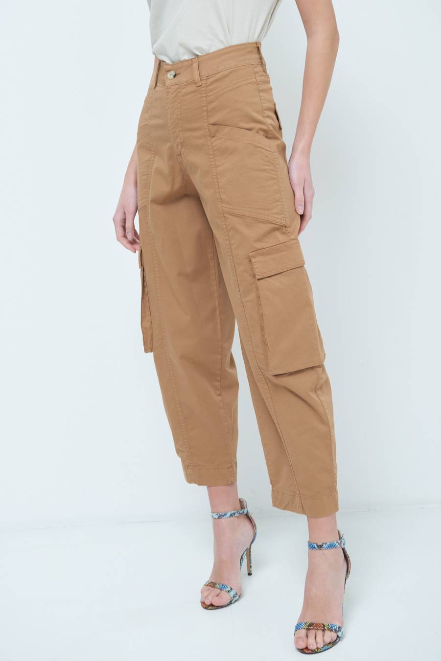 Kikisix PANTALONE TASCONI BEIGE Moda