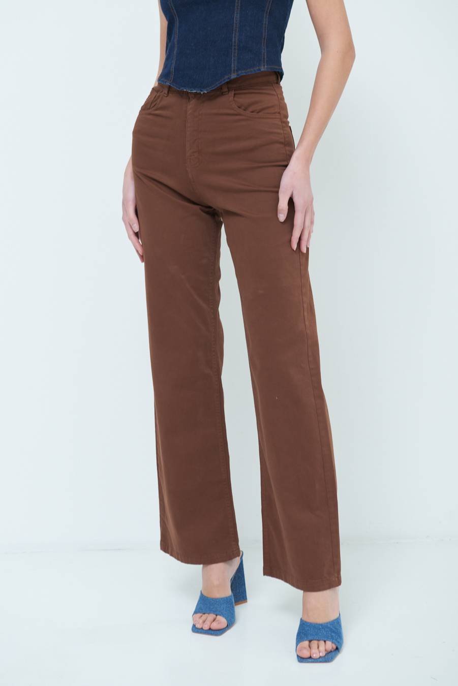 Kikisix PANTALONE PALAZZO MORO Grande vendita