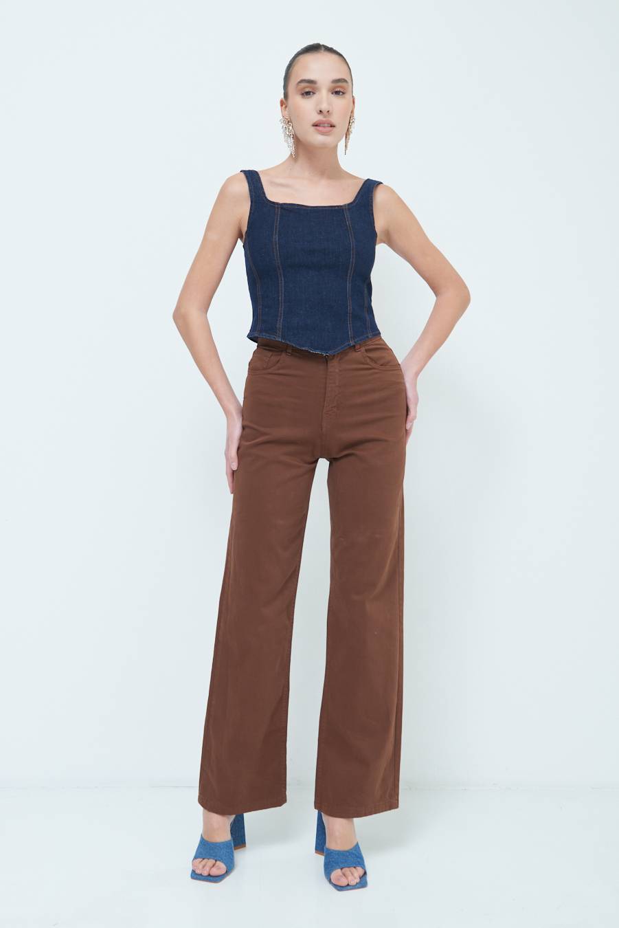 Kikisix PANTALONE PALAZZO MORO Grande vendita