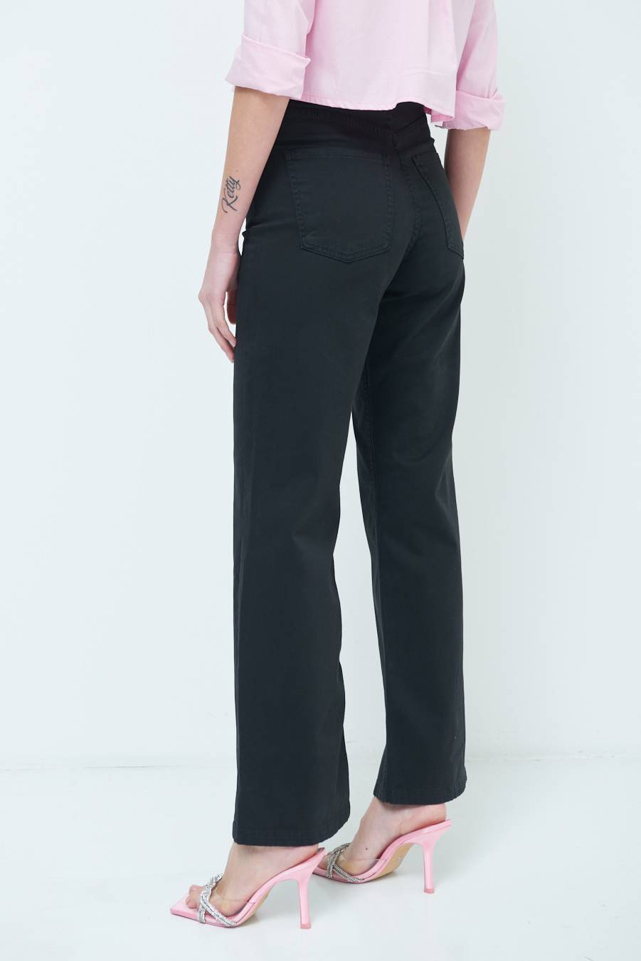 Kikisix PANTALONE PALAZZO NERO Fornitura limitata