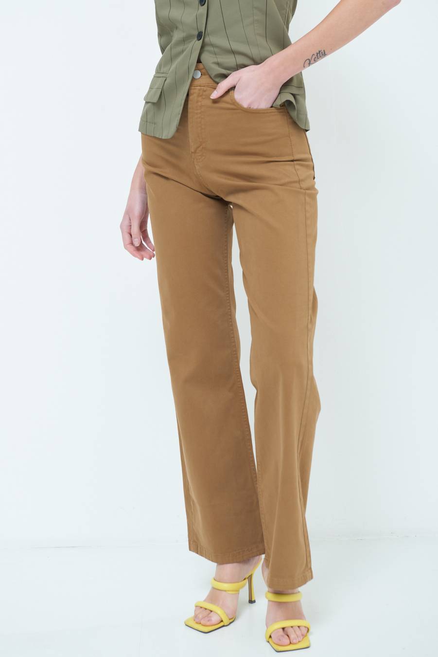 Kikisix PANTALONE PALAZZO BEIGE Shopping online