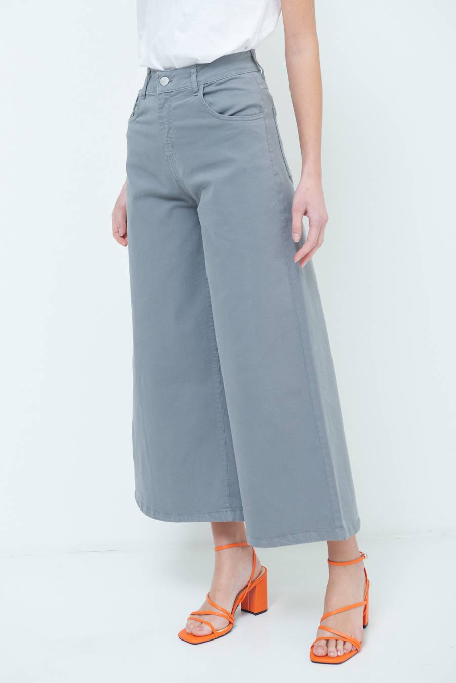 Kikisix PANTALONE/GONNA GABARDINA GRIGIO Offerta esclusiva
