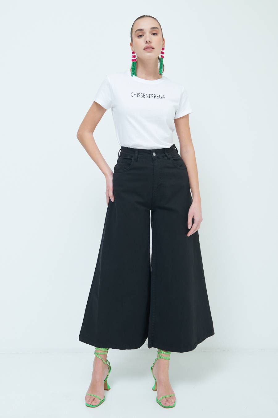 Kikisix PANTALONE/GONNA GABARDINA NERO Vendite stagionali