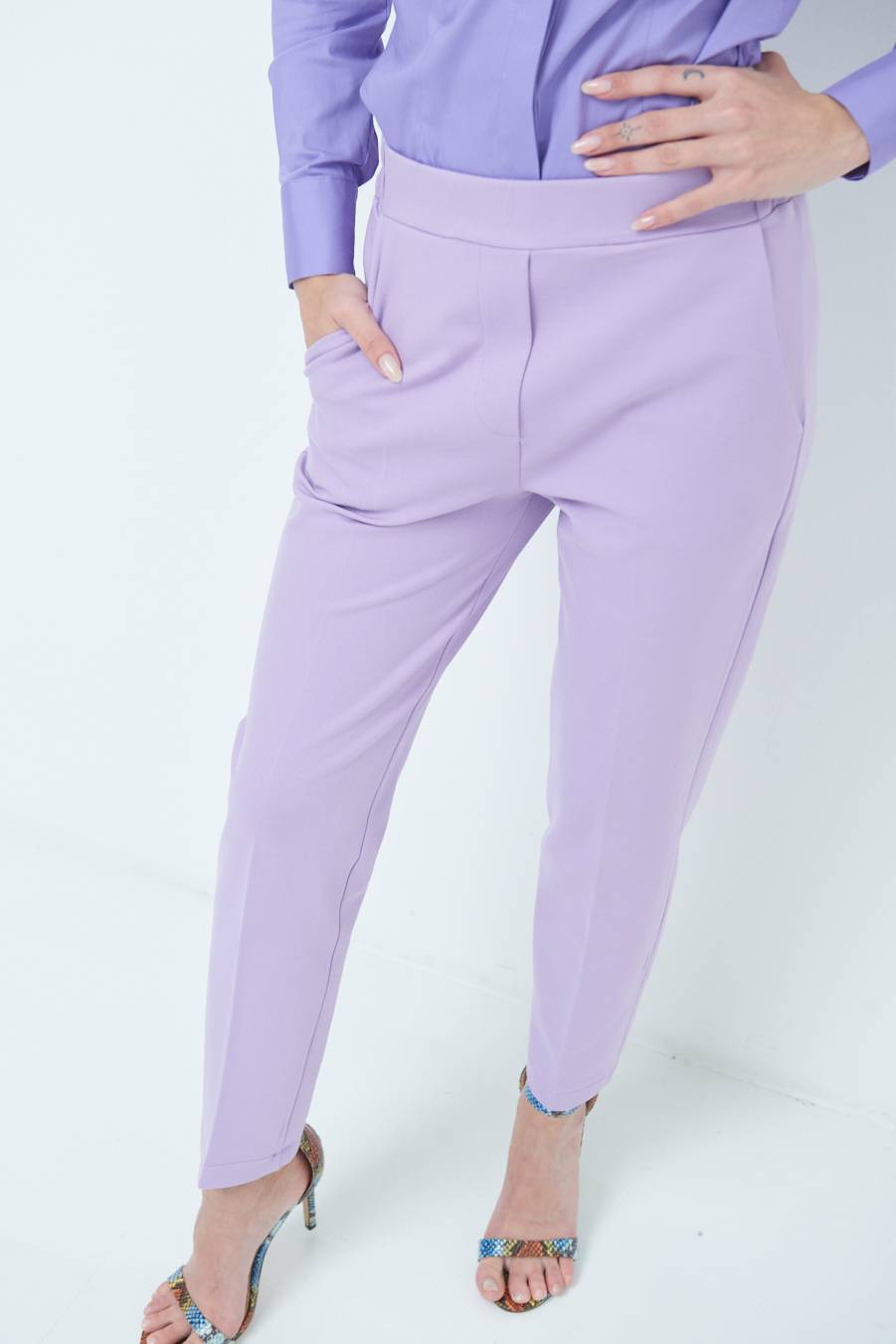 Kikisix PANTALONE SIGARETTA LILLA Cyber Monday