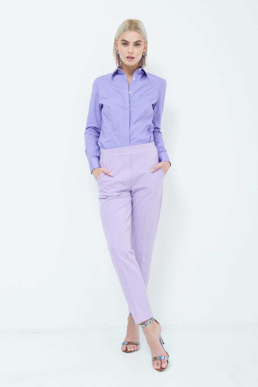 Kikisix PANTALONE SIGARETTA LILLA Cyber Monday