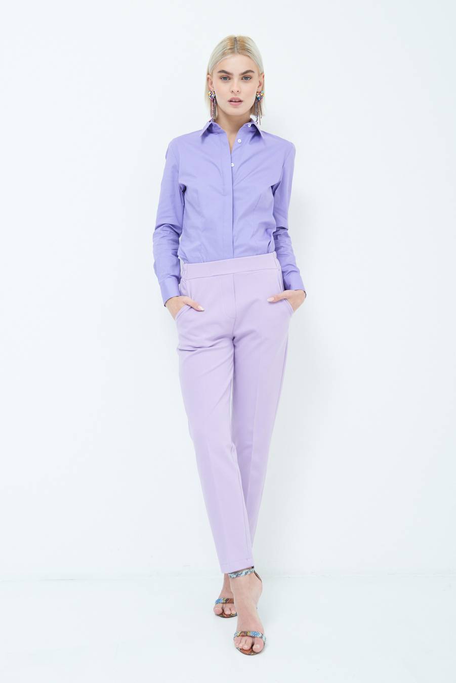 Kikisix PANTALONE SIGARETTA LILLA Cyber Monday