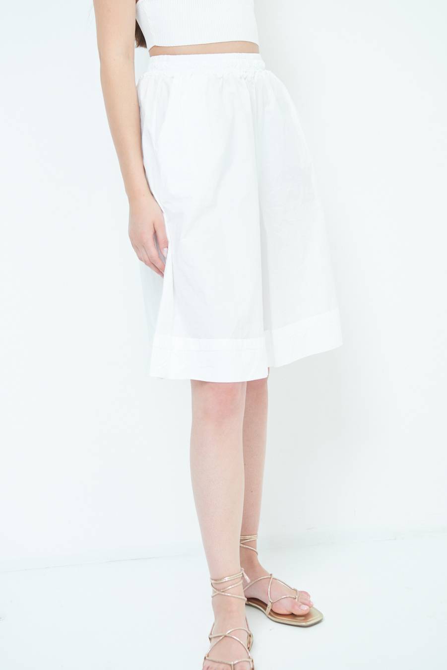 Kikisix PANTALONE CROP CON RISVOLTO BURRO Offerta Anniversario