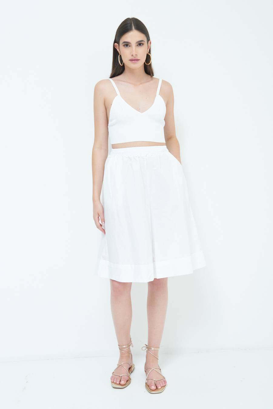 Kikisix PANTALONE CROP CON RISVOLTO BURRO Offerta Anniversario