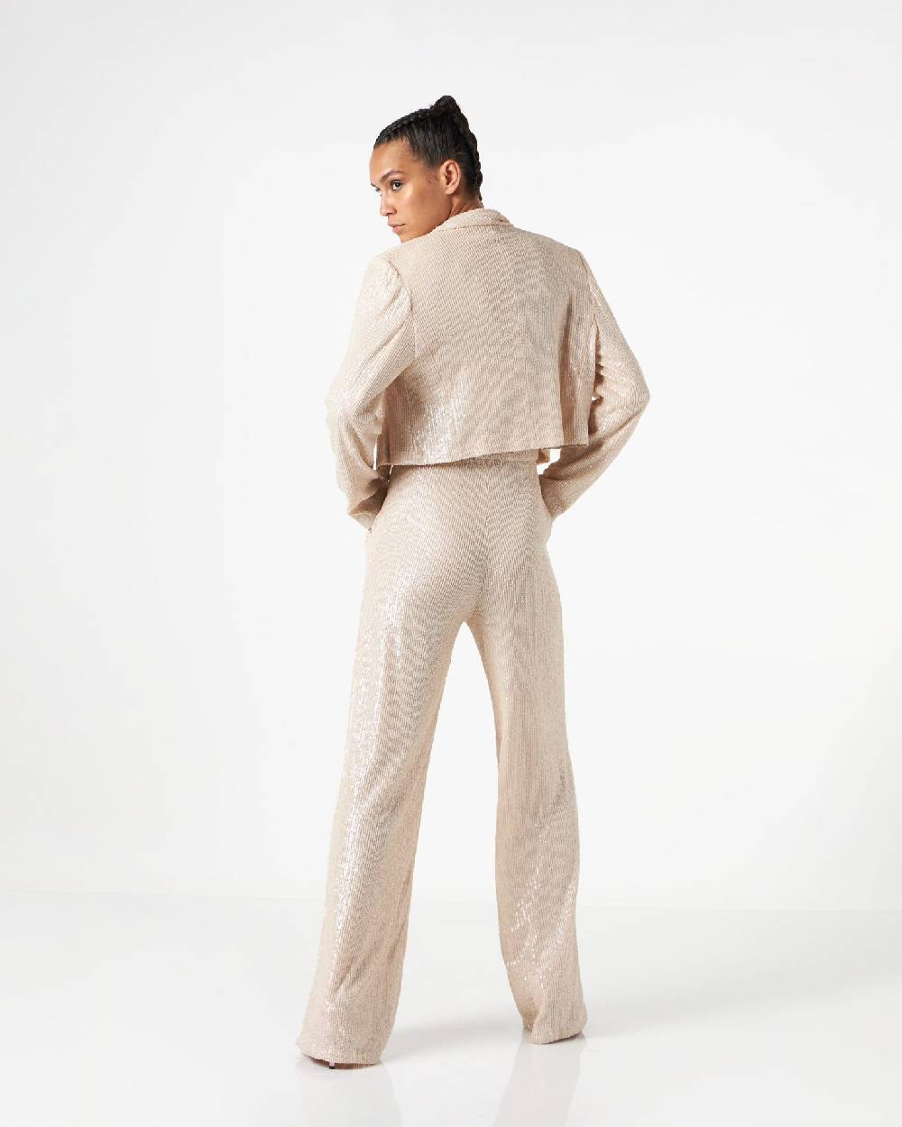 Le Twins Comacchio Corta Paillettes Opache Beige Fino Al -60%