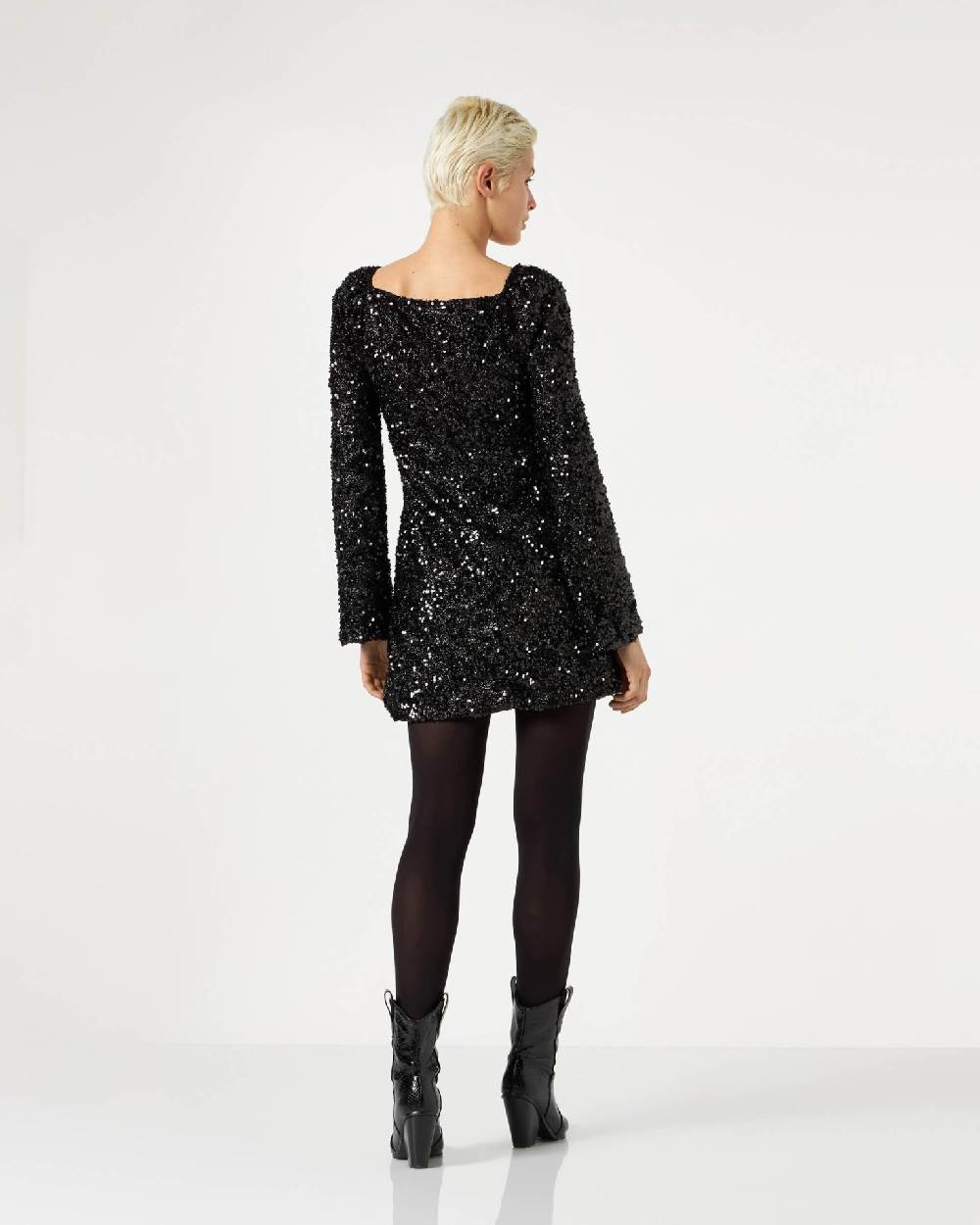Le Twins Simo Paillettes Lurex Nero Economico