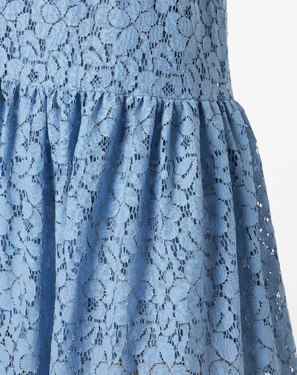 Le Twins Ostuni Pizzo Lurex Celeste Saldi Di Fabbrica