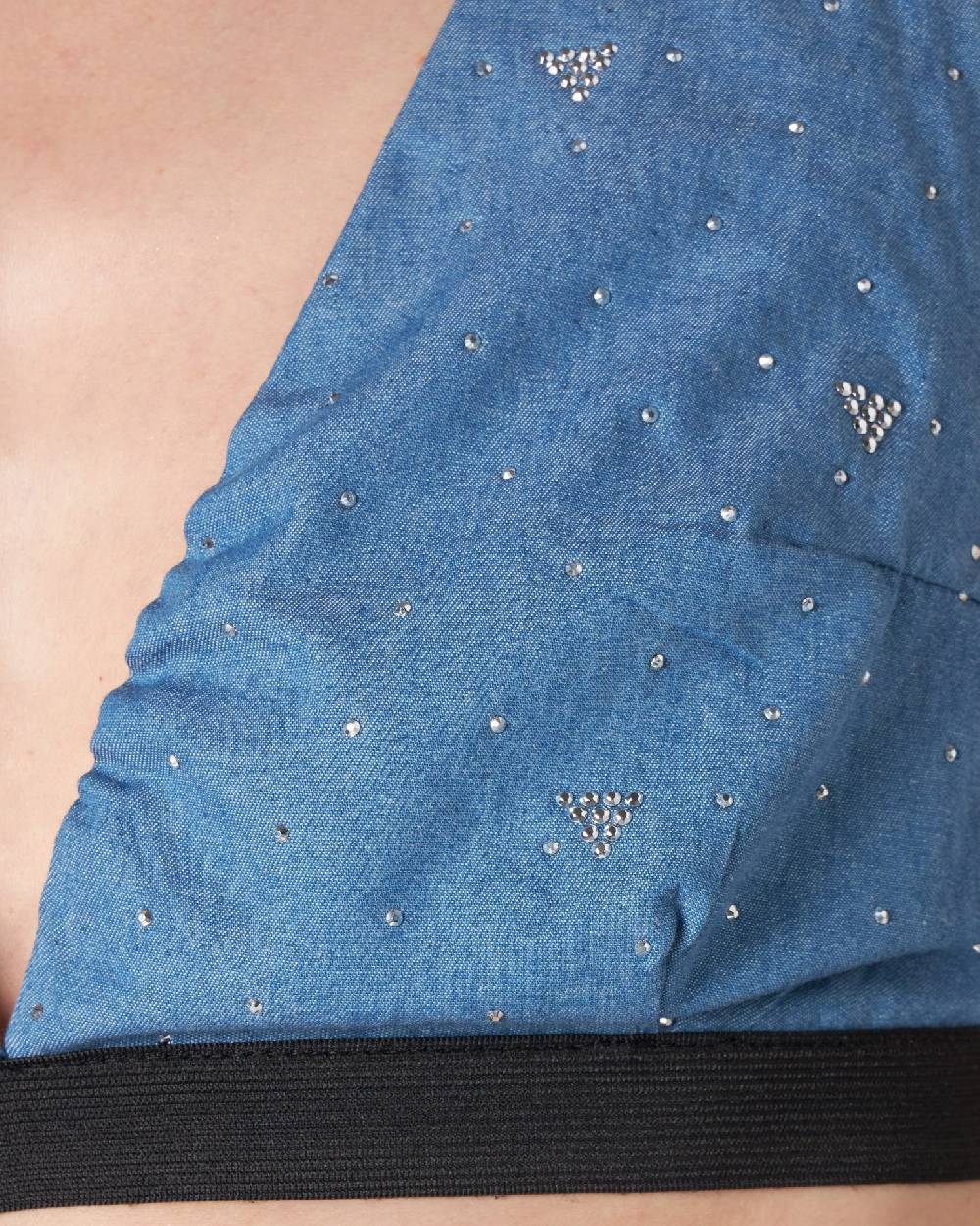 Le Twins Virgy Paillettes Strass celeste In Saldo