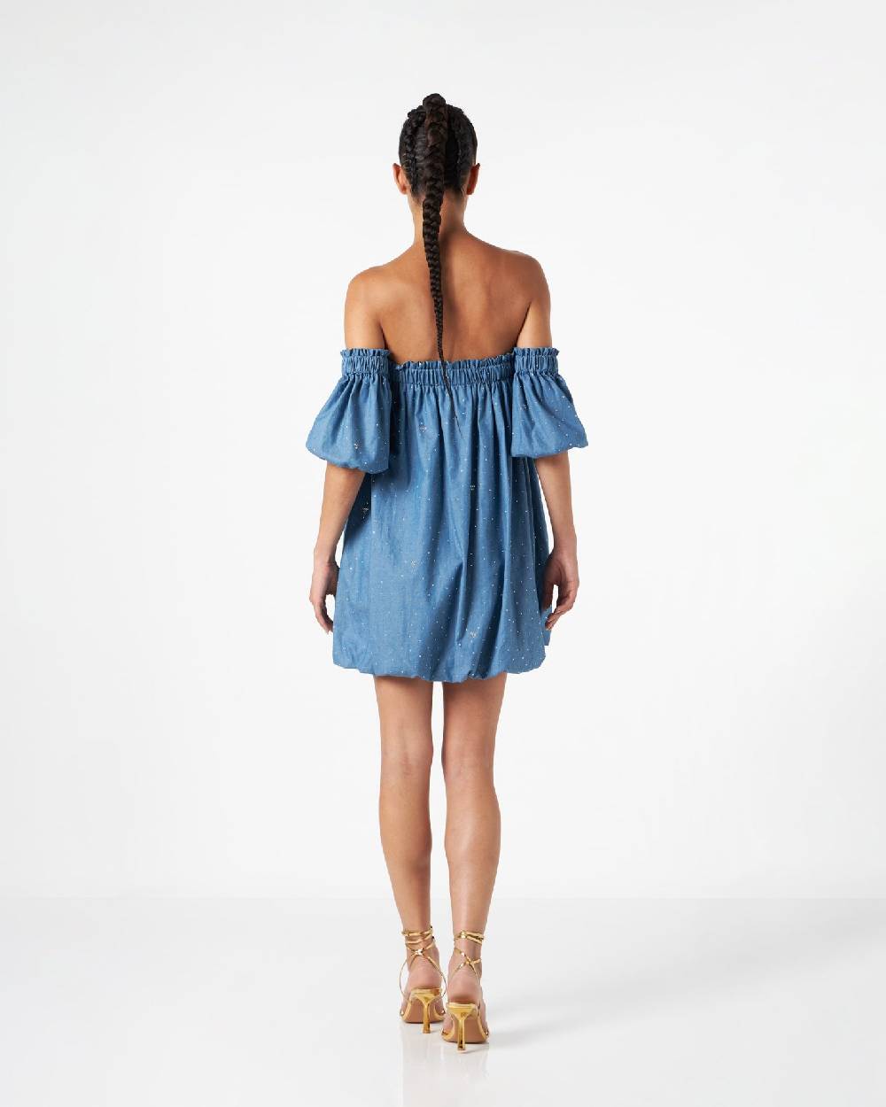 Le Twins Deva chambray Strass Celeste Acquista Ora