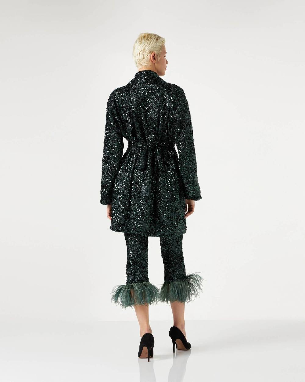 Le Twins Emma Paillettes Lurex Verde Affare Del Giorno