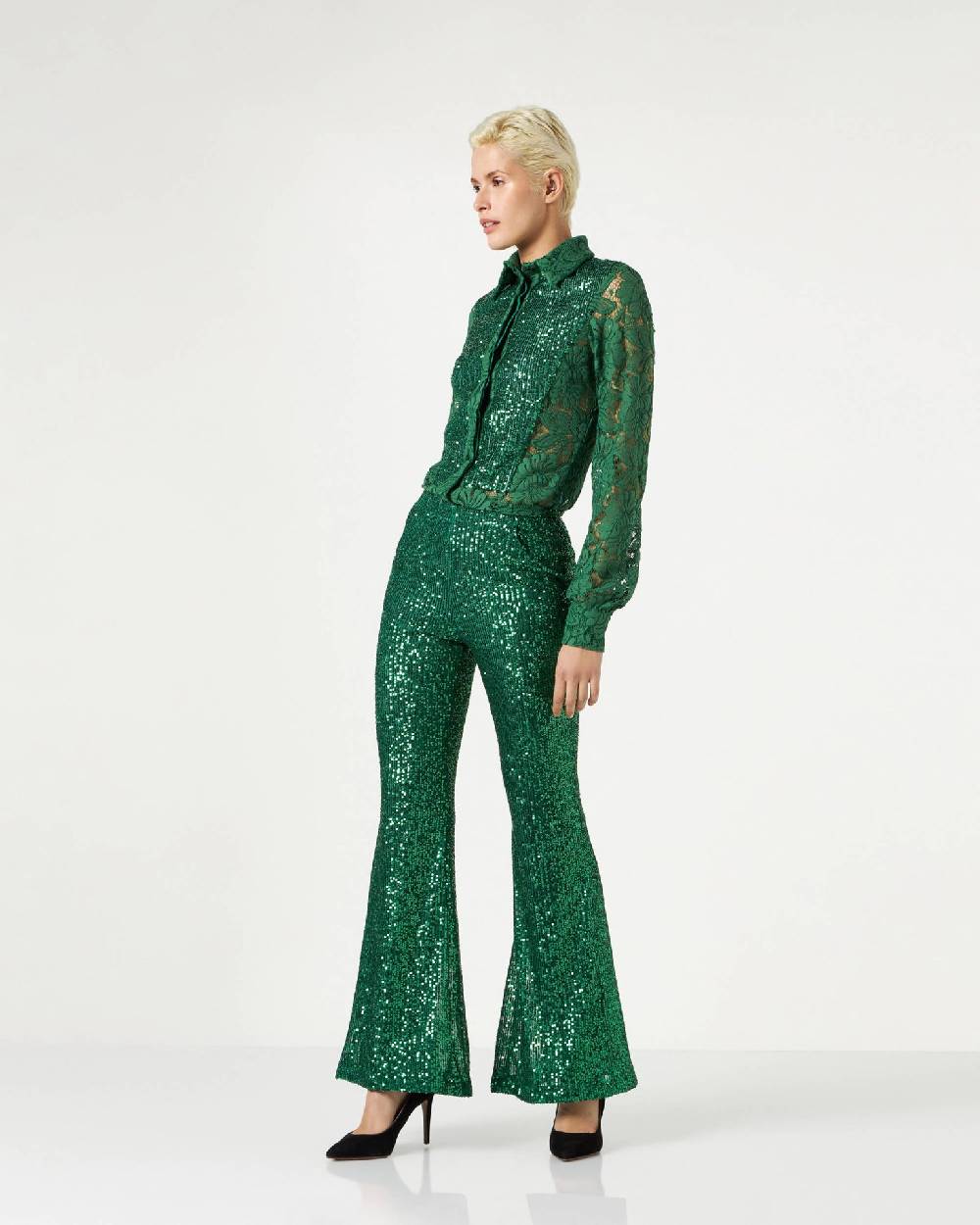 Le Twins Moni Paillettes Verde Offerta