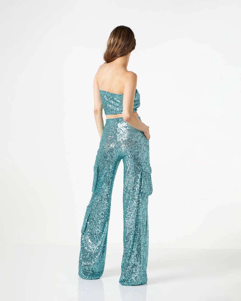 Le Twins Ludo Paillettes Turchese Moda