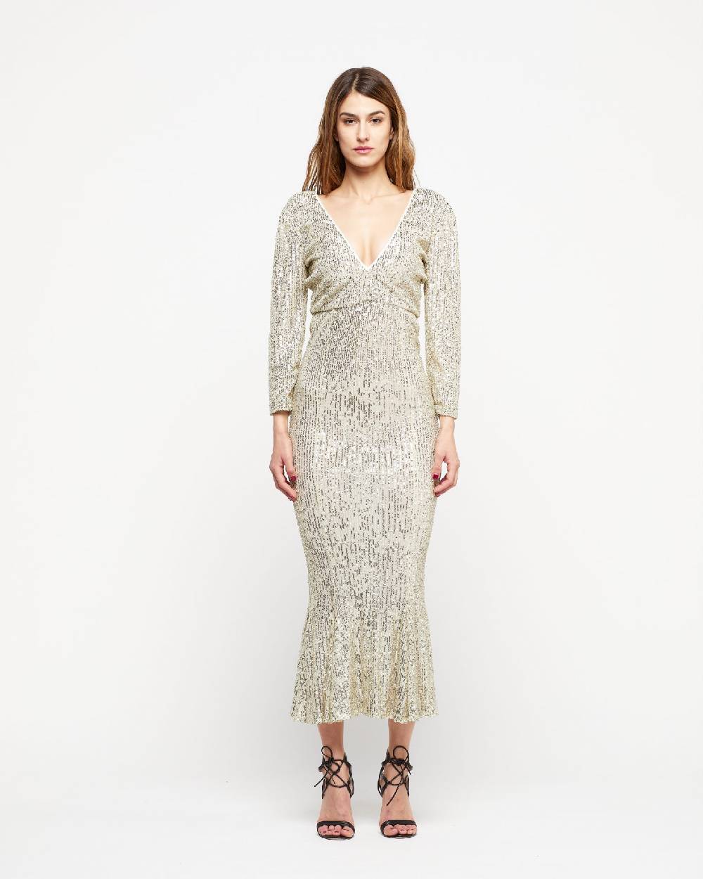 Le Twins Abito Sole – Paillettes Argento Vendita Economica