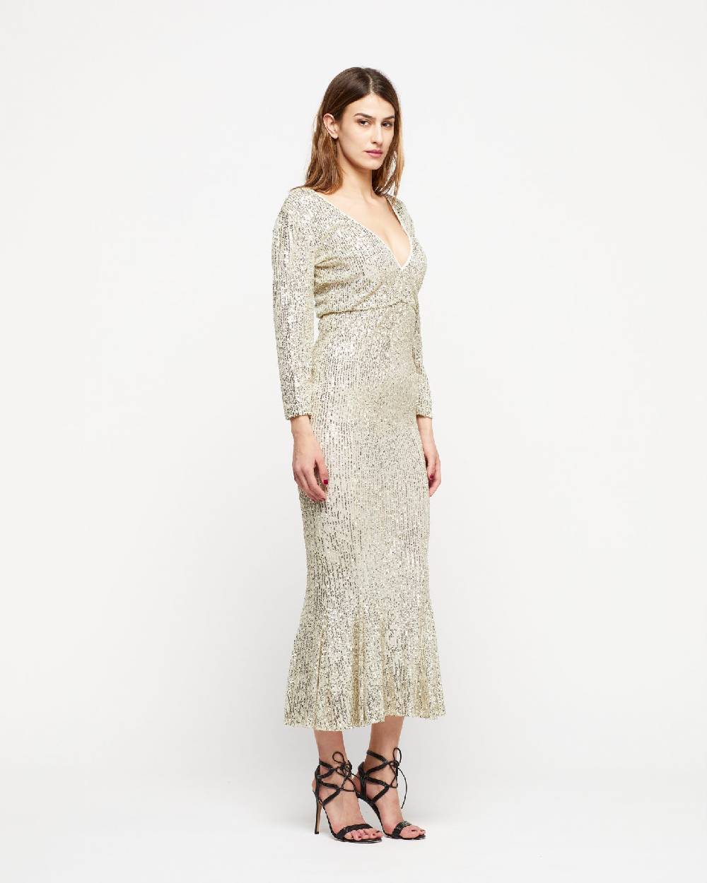 Le Twins Abito Sole – Paillettes Argento Vendita Economica