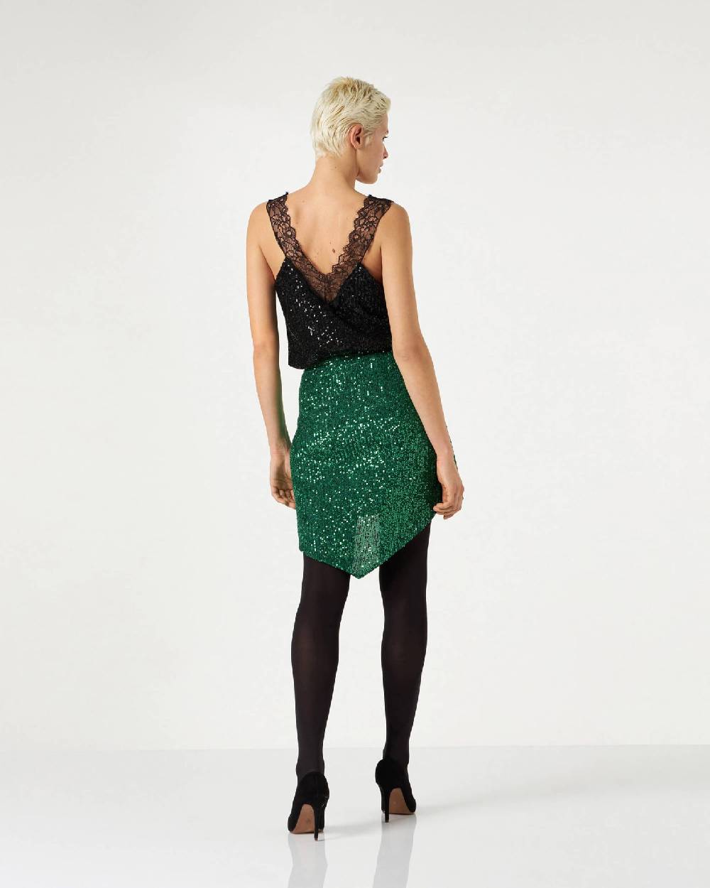 Le Twins Asti Paillettes Verde In Vendita