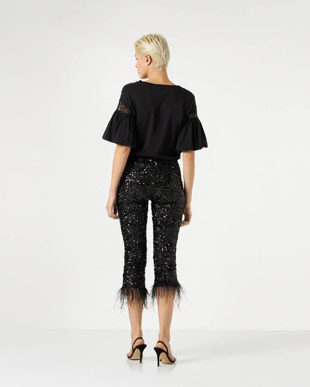 Le Twins Savy Paillettes Lurex Nero Offerte