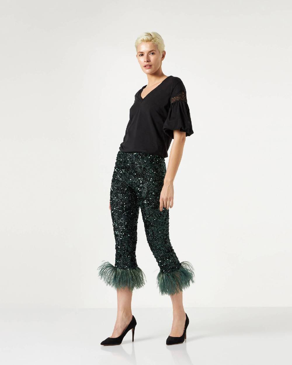 Le Twins Savy Paillettes Lurex Verde Hotsell