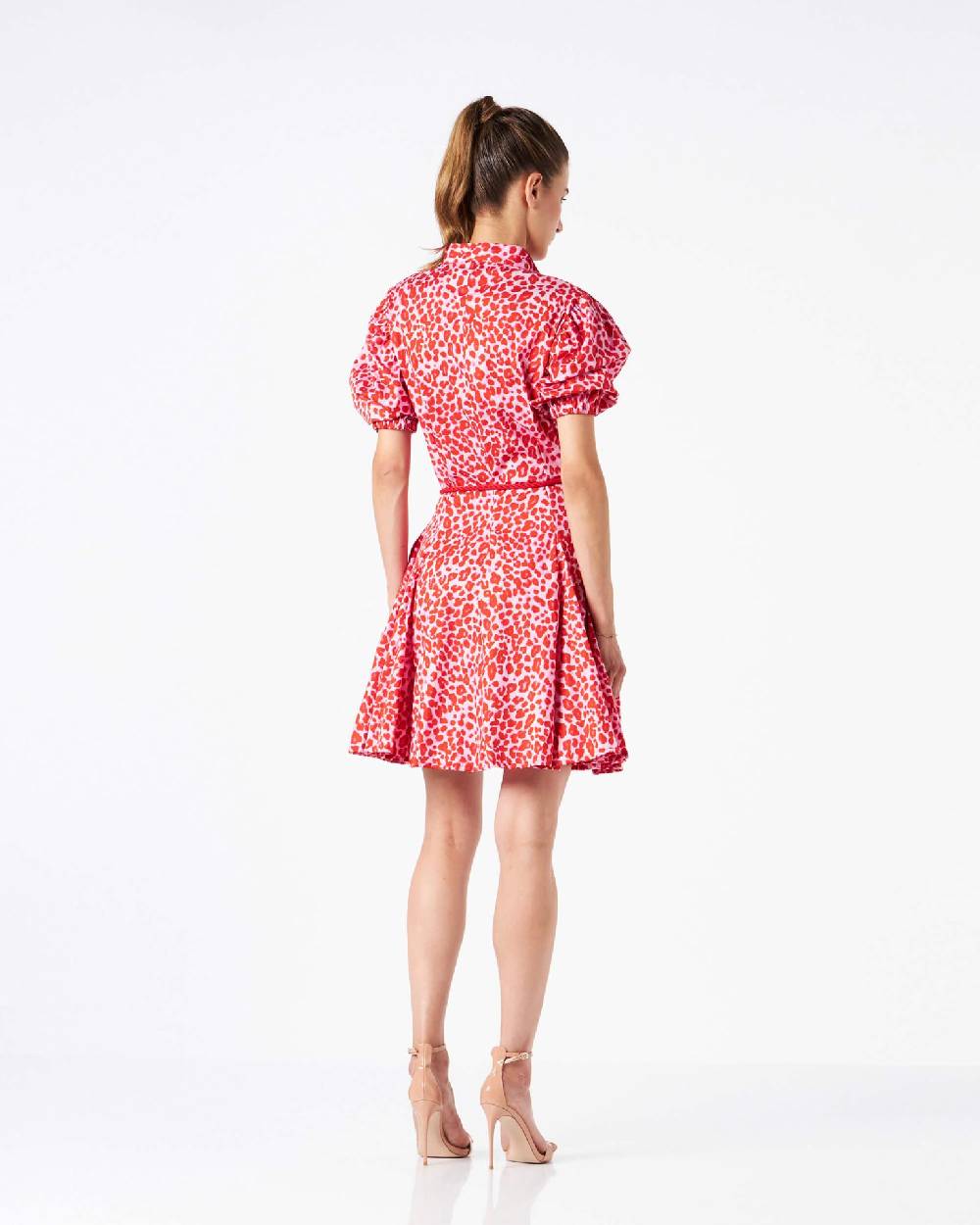 Le Twins Sofy Animalier Rosso con Cintura Sottocosto