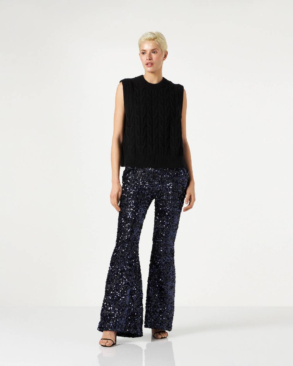 Le Twins Moni Paillettes Lurex Blu Offerta