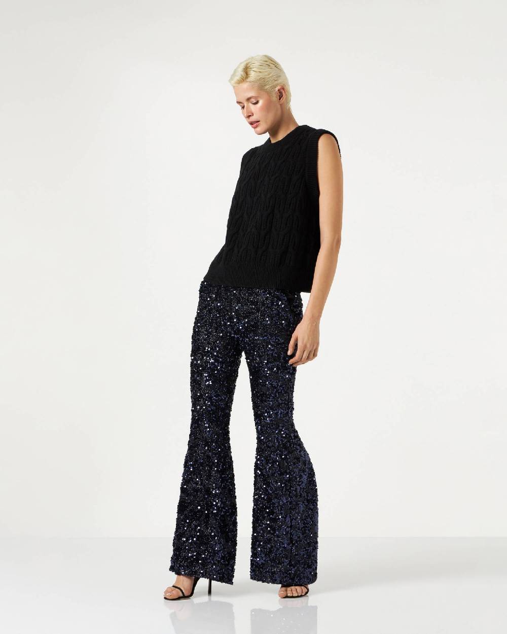 Le Twins Moni Paillettes Lurex Blu Offerta