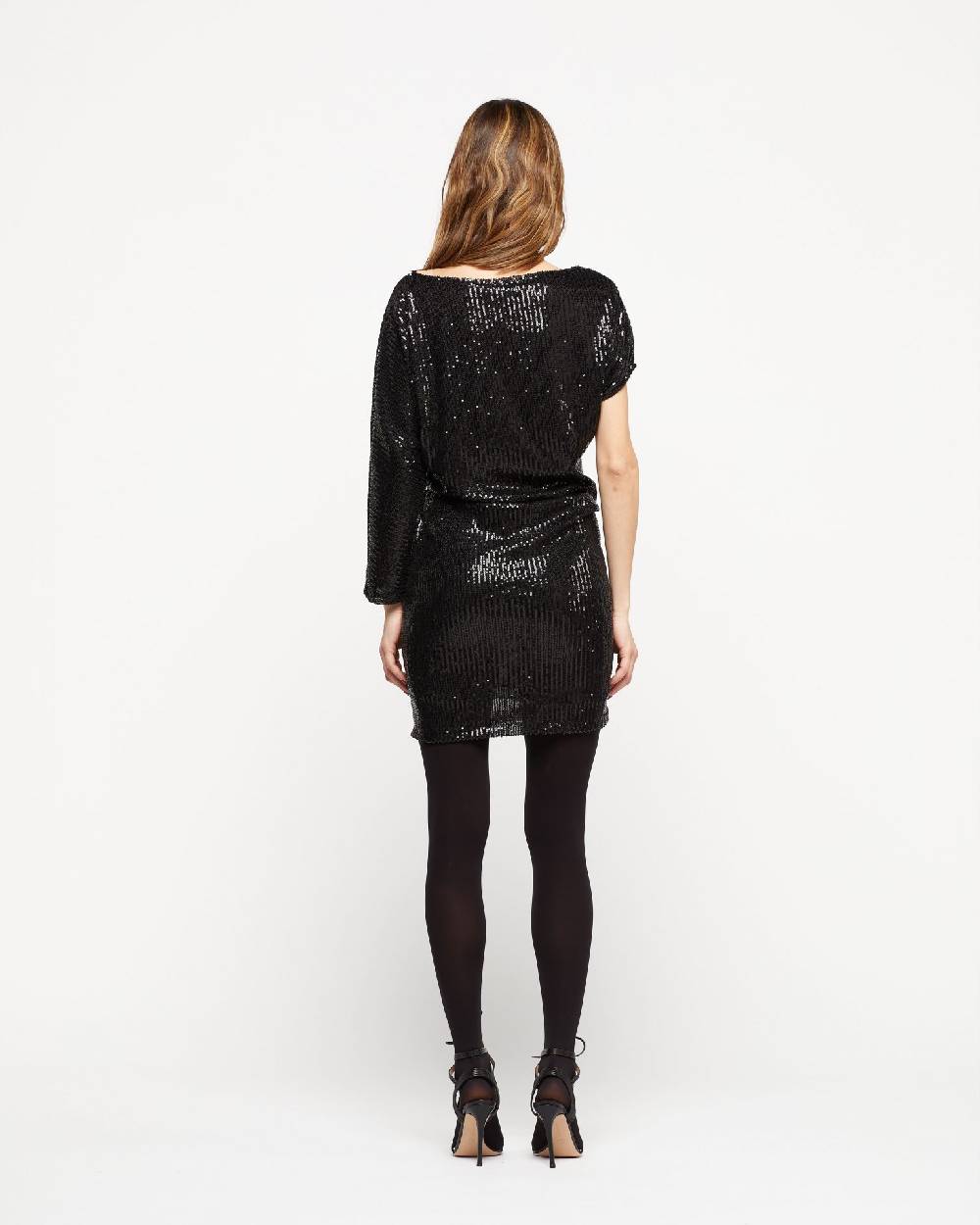 Le Twins Abito Vany – Paillettes Nero Nuova