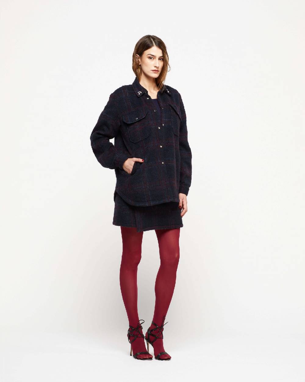 Le Twins Camicia Daniela – Blu Riga Bordeaux Italy