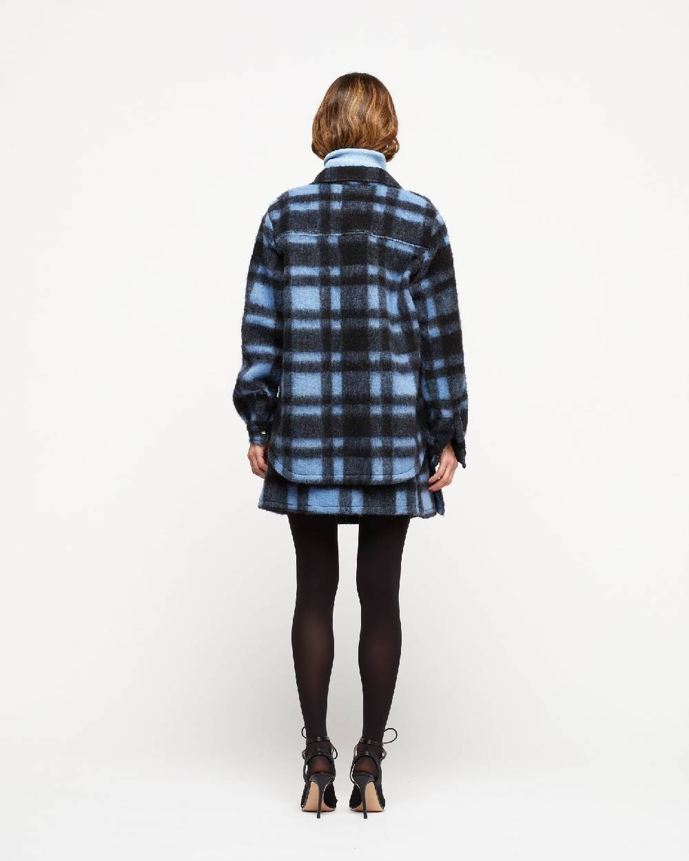 Le Twins Camicia Daniela – Quadri Celeste e Nero Italia