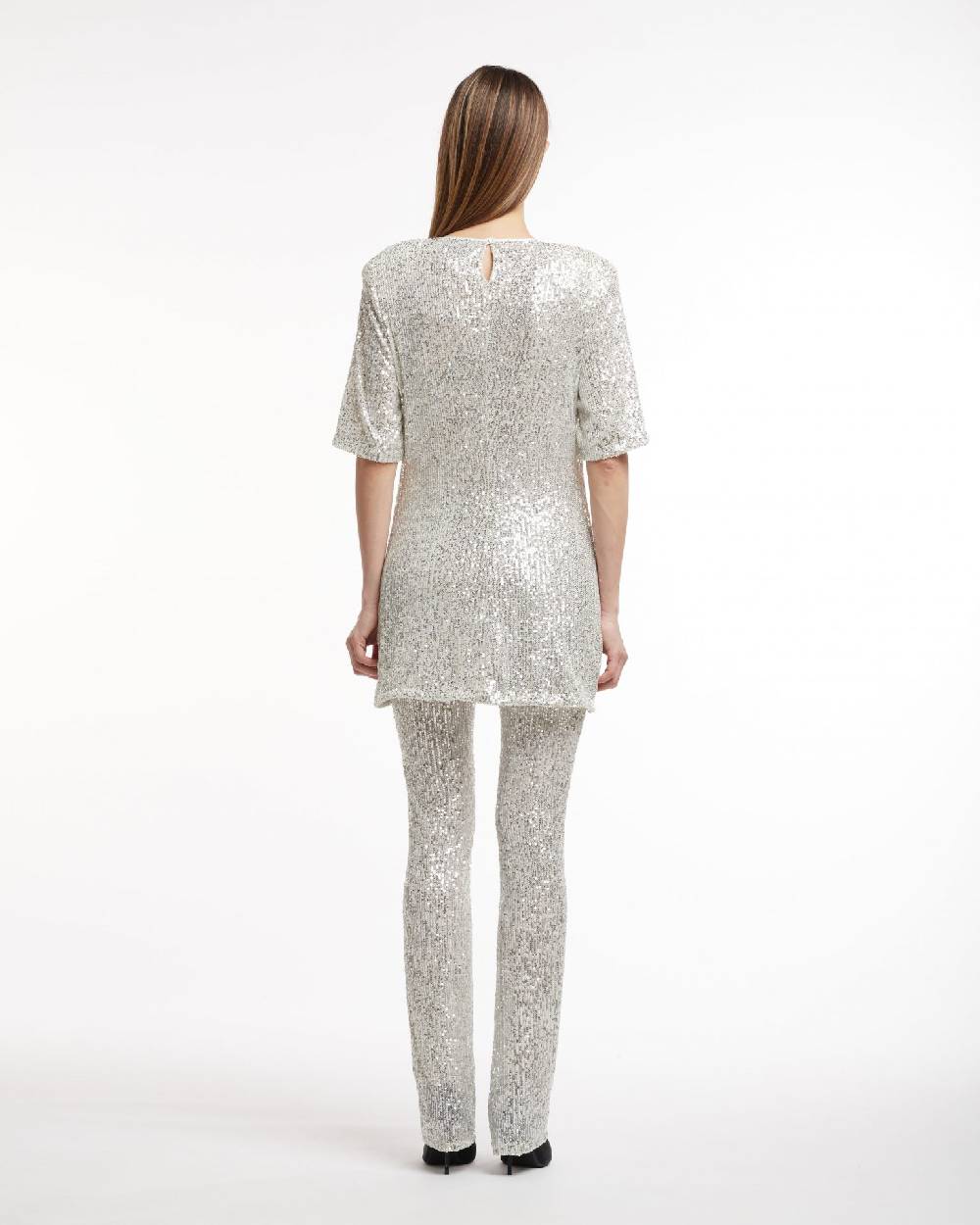 Le Twins Abito Clara – Paillettes Argento Italy