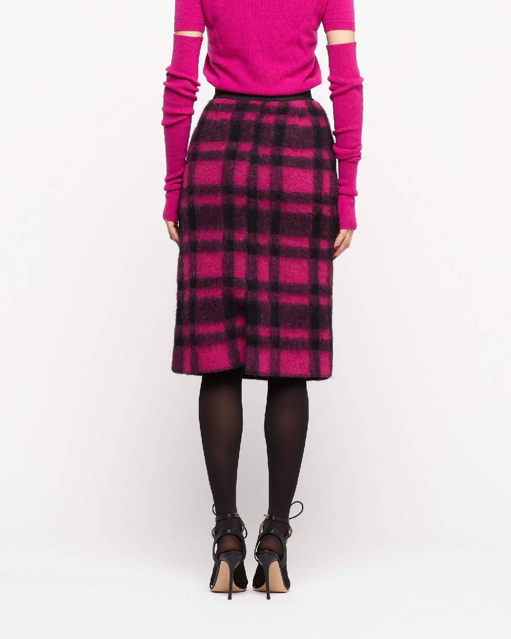 Le Twins Gonna Vilma – Quadri Fucsia e Nero Vendita Calda