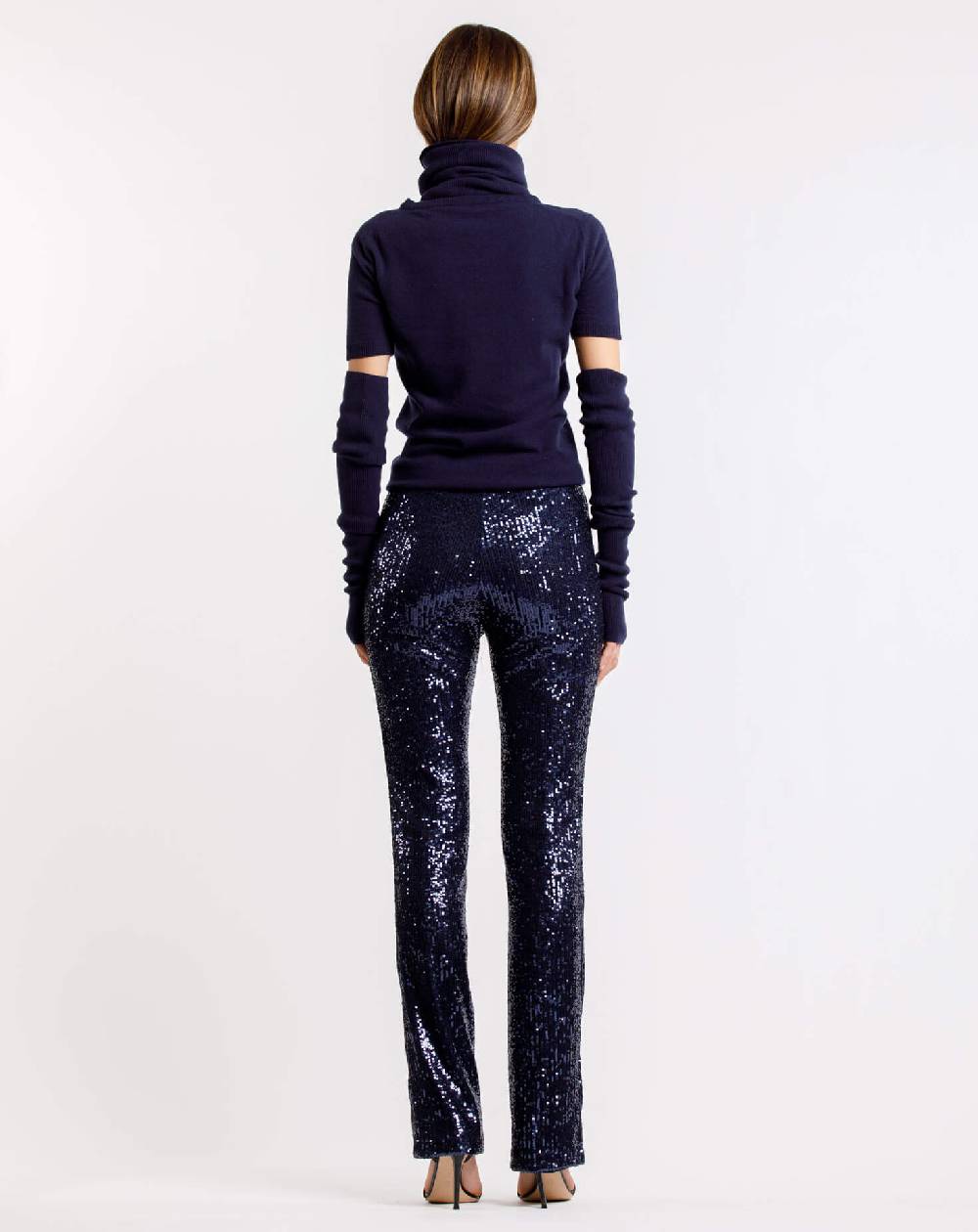 Le Twins Pantalone Raffaella – Paillettes Blu Moda