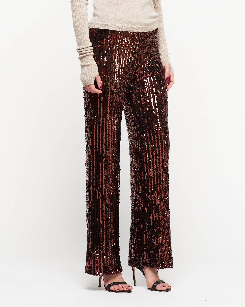 Le Twins Pantalone Raffy – Paillettes Bronzo Nuovo