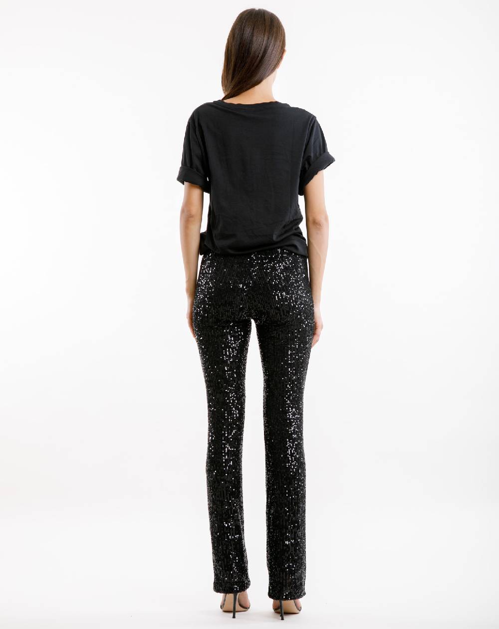 Le Twins Pantalone Raffaella – Paillettes Nero Novità