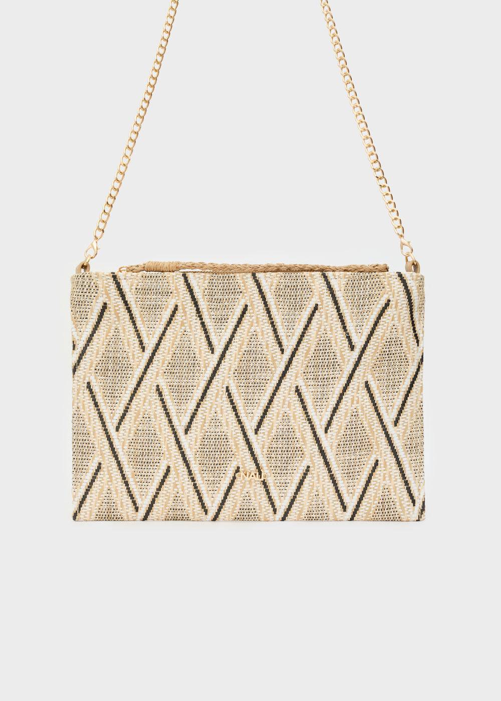 Nalí RITA POUCH IN STRAW + COLORS Italia