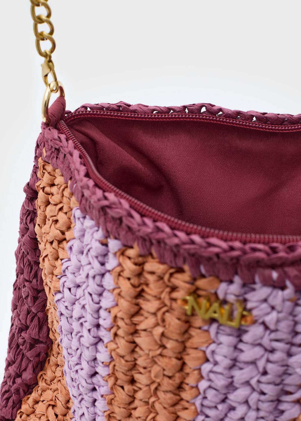 Nalí NANA POUCH IN RAFFIA + COLORS Nuovo