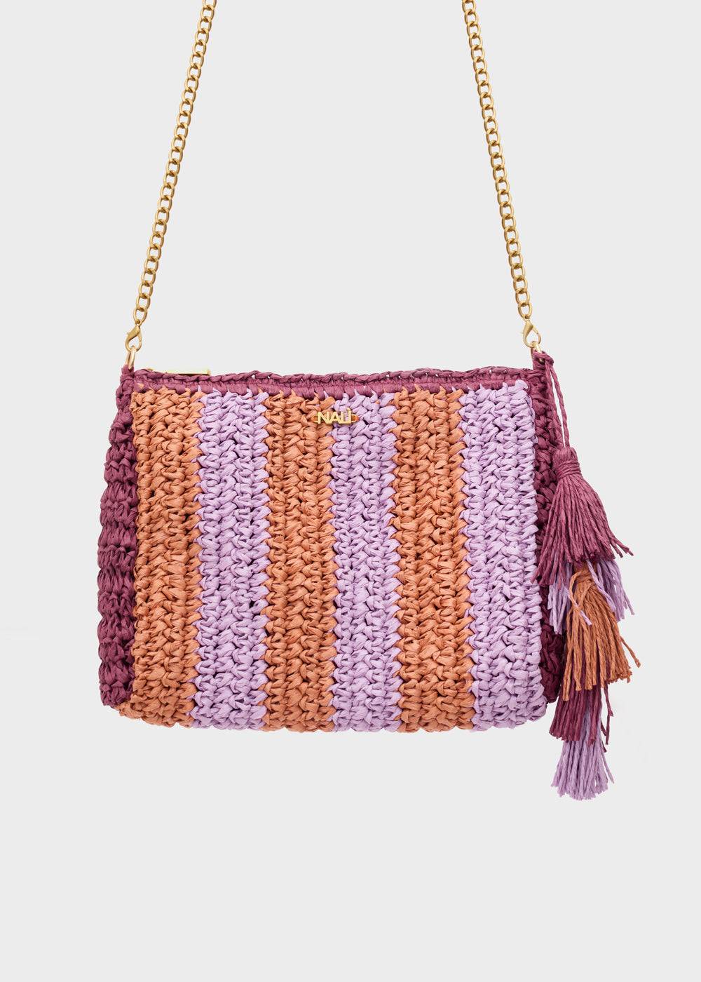Nalí NANA POUCH IN RAFFIA + COLORS Nuovo