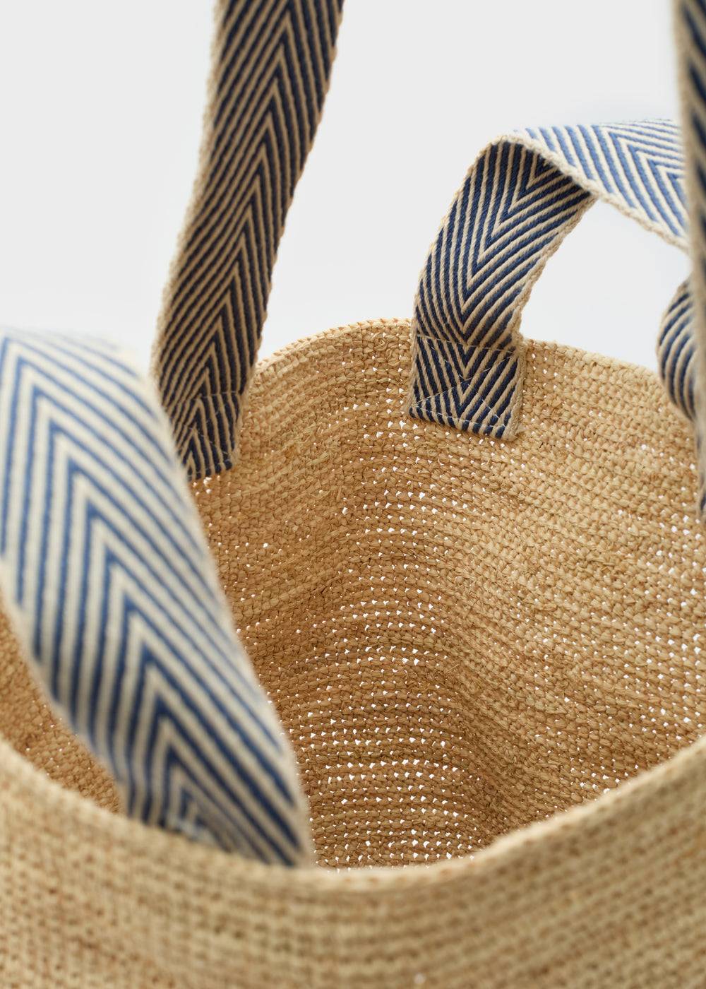 Nalí DEVON SMALL SHOPPER BAG IN RAFFIA + COLORS Promozione