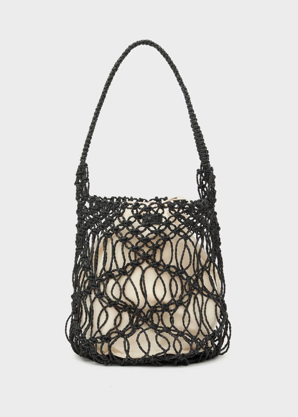Nalí SYLVIA BUCKET BAG IN RAFFIA + COLORS Qualità Garantita