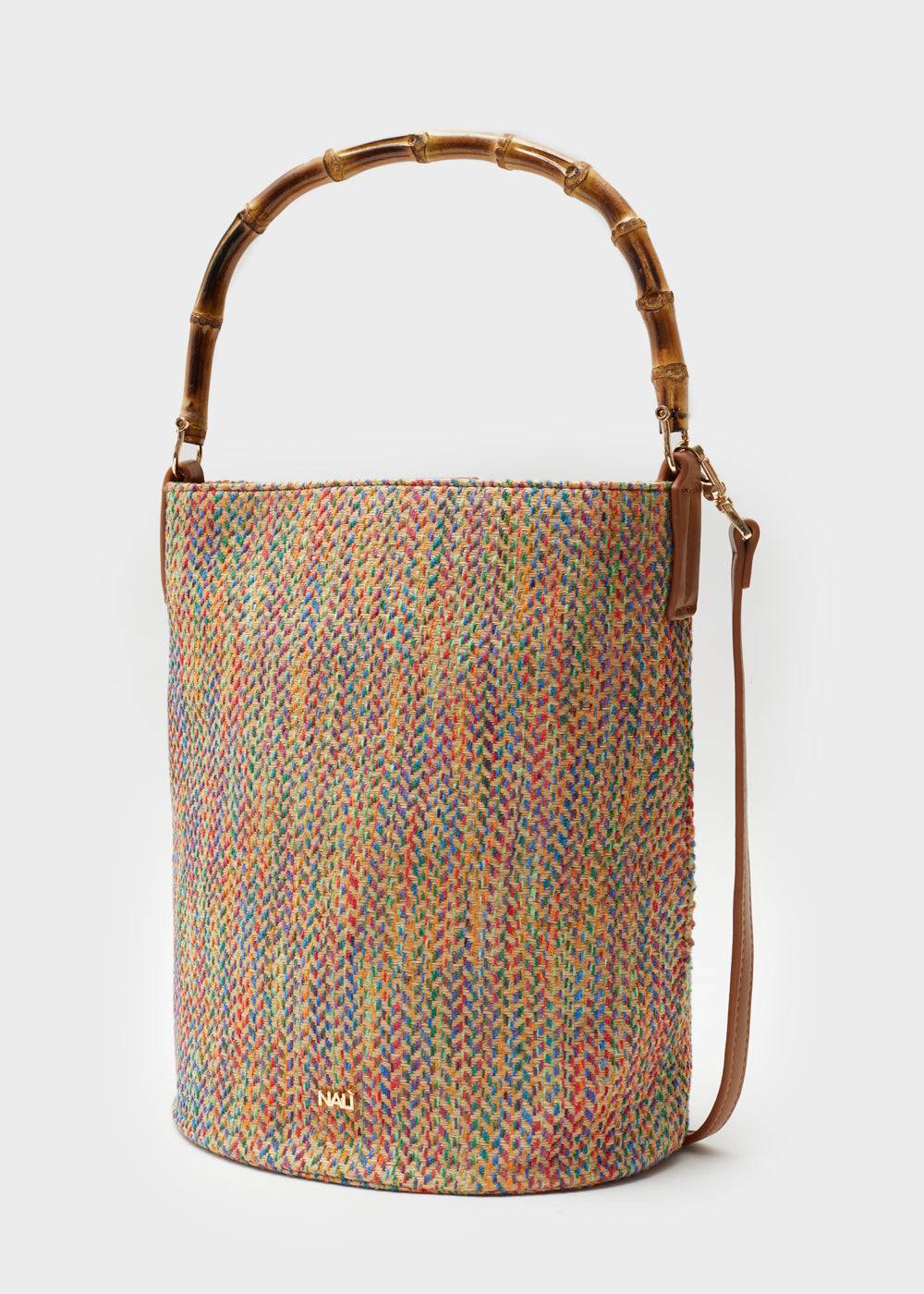 Nalí WENDY BUCKET BAG BAMBOO HANDLE + COLORS Vendita Calda