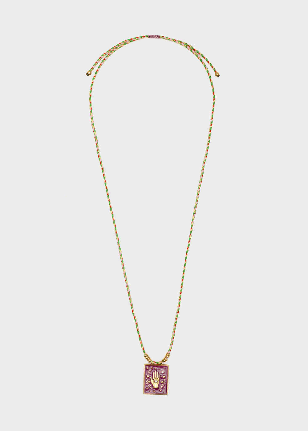 Nalí HAND NECKLACE W/ CORD + PENDANT + COLORS Saldi Di Fabbrica