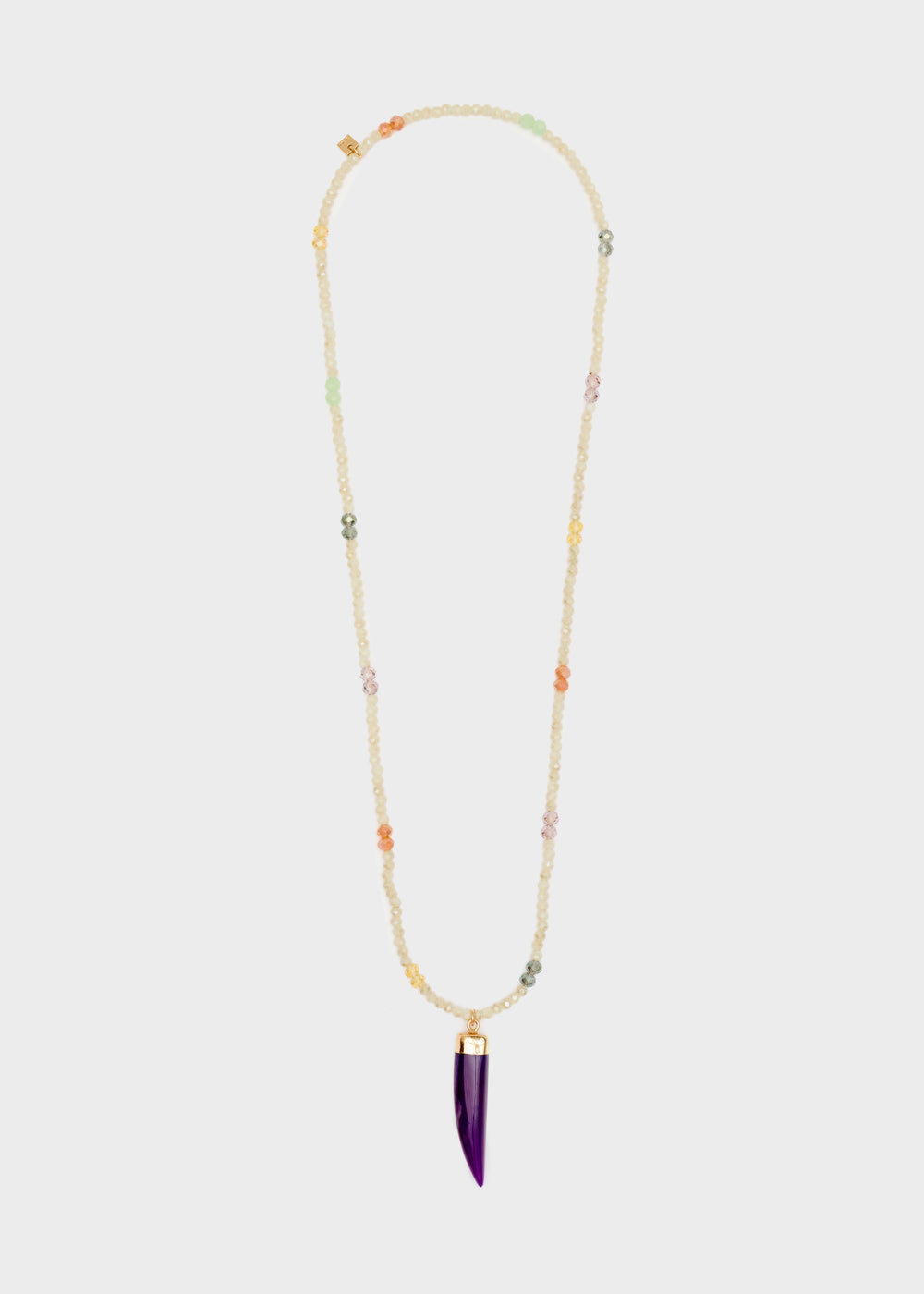 Nalí HORN NECKLACE W/ GOLD BEADS + COLORS Vendite Flash
