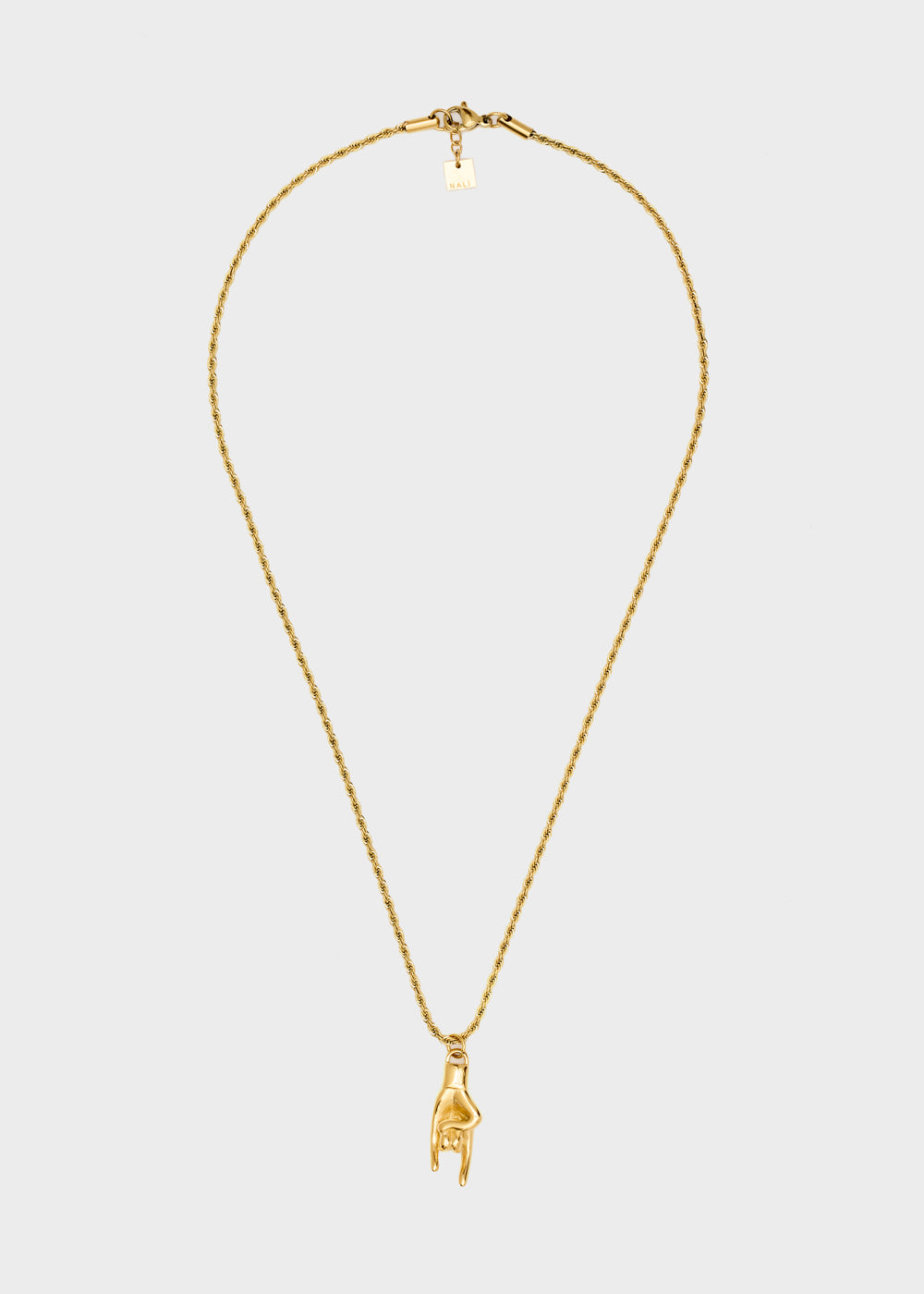 Nalí NECKLACE W/ HAND PENDANT 14KT G.P Vendita