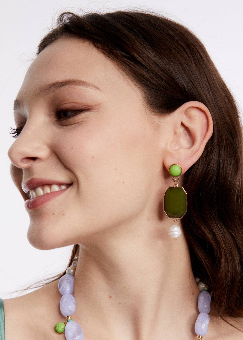 Nalí BRINA EARRINGS WITH PENDANT + COLORS Pezzi Unici