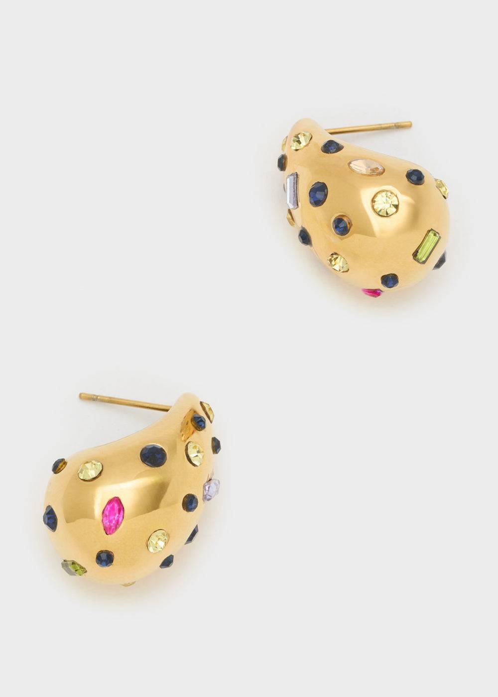 Nalí LEXY EARRINGS W/ CLEAR STONES 14KT G.P. + COLORS Offerte stagionali